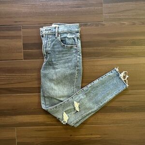 A&F The Super Skinny Ankle High Rise Jeans